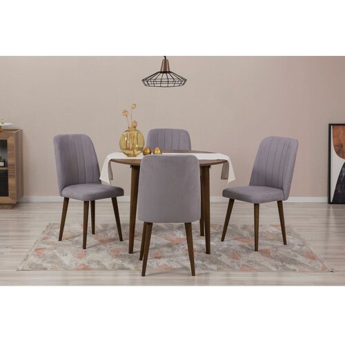 Woody Fashion Set Trpezarijski sto i 4 trpezarijske stolice Vina 0701, Siva Cijene