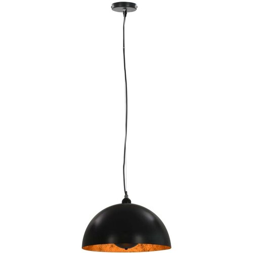  Stropne svjetiljke 2 kom crno-zlatne polukuglaste 40 cm E27 Slike