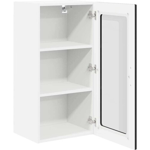 VidaXL zidni kuhinjski ormarić s policom 2 pcs crna 40 x 31 x 80 cm Slike