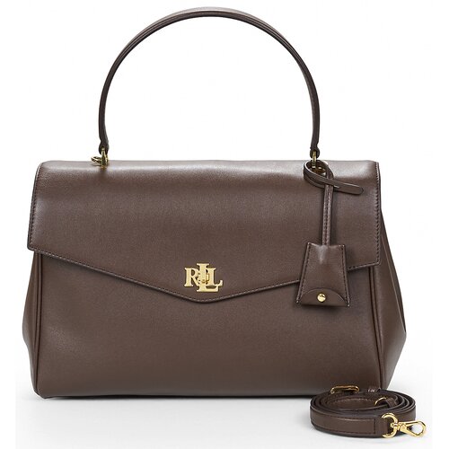 Polo Ralph Lauren Ročne torbice FARRAH SOFT SATCHEL MEDIUM Kostanjeva Slike