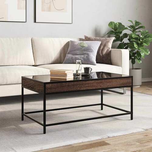  Stolić s beskonačnim LED svjetlima boja hrasta 90x50x41 cm Slike