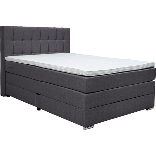 CARRYHOME POSTELJA BOXSPRING 140 cm x 200 cm , tekstil temno siva Cene