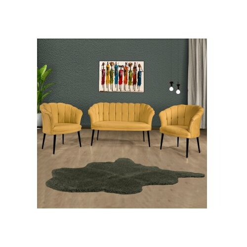 Atelier Del Sofa sofa i fotelja daisy black metal mustard Slike