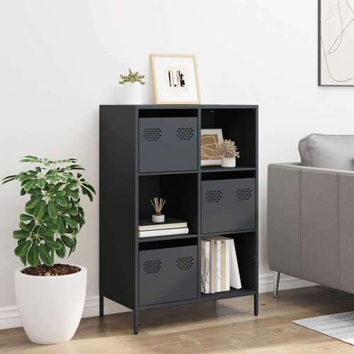 VidaXL Visoka omara antracit 68x39x103,5 cm jeklo Slike