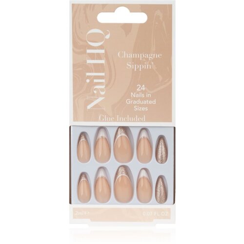 Nail HQ Almond umetni nohti Champagne Sippin' 24 kos Cene