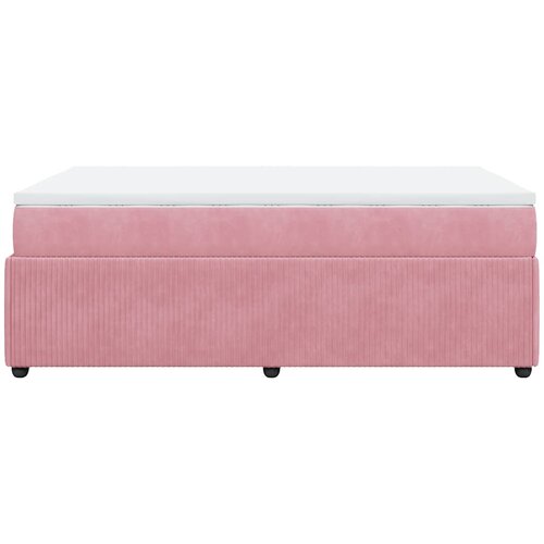 Box spring krevet s madracem ružičasti 120 x 200 cm bar&amp;scaron;unasti Slike