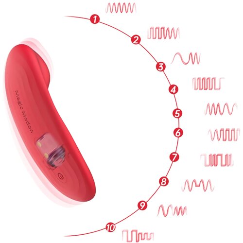 Magic Motion vibrator za gaćice - Nyx Smart, crveni Slike