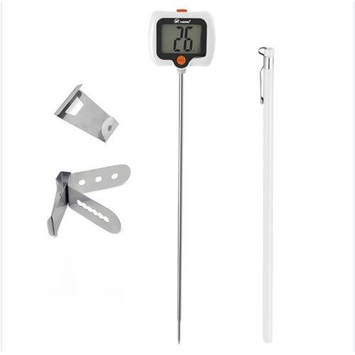 INF Klipni kuhinjski termometer s 304 inox sondo, zamenljiva baterija White, (5000326938) Cene