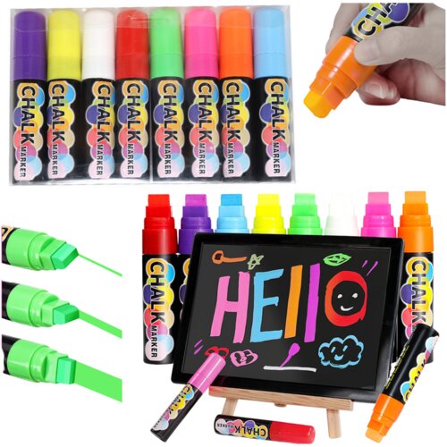  Chalk Markers Colored Multifunctional Set of 8 Cene