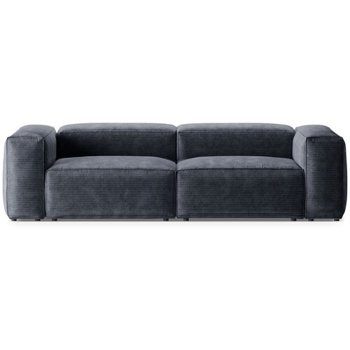 Cosmopolitan Design Prašno modra sedežna garnitura iz rebrastega žameta 264 cm Bergano – Cene
