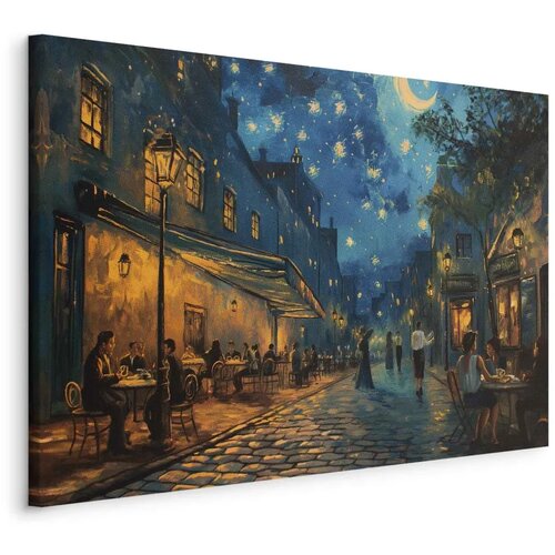  XXL slika - Paris street - painting inspired by the style of Vincent van Gogh 160x107 Cijene