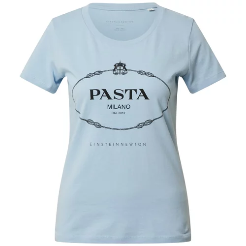 EINSTEIN & NEWTON Majica 'Pasta T-Shirt' svetlo modra / črna