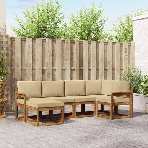  Set vanjskih sofa 6 kom. Prirodna i bež Smeđa 251 x 128,5 x 73 cm Cene