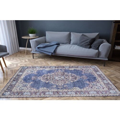  Blues chenille - tamnoplavi al 249 vi&amp;scaron;ebojni tepih (140 x 190) Slike