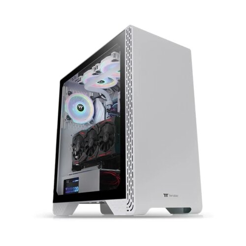 Thermaltake S300 TG Snow Mid tower case, bijela boja, 1x Standard fan 120mm Cijene