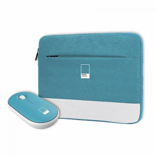 Celly torbica za laptop 16" + bežični miš svetlo plava Cene
