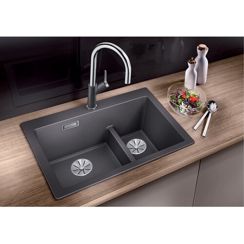 Blanco sudoper PLEON 6 SPLIT InFino SILGRANIT SIVI KAMEN, bez dalj. upr. Slike