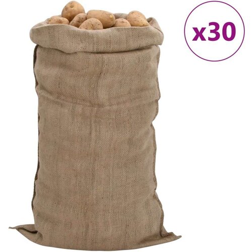  Vreče iz jute 30 kosov 65x135 cm 100 % juta 340 gsm, (21063926) Cene
