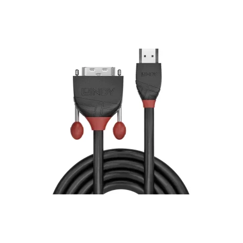 Lindy HDMI / DVI adapterski kabel HDMI-A utikač, DVI-D 18+1-polni utikač 3.00 m crna 36273 HDMI kabel