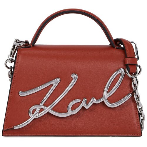 Karl Lagerfeld Torba preko ramena hrđavo crvena / srebro Cene