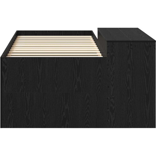  Krevet za djecu s visokim okvirom i stolom Crna 90 x 200 cm Slike