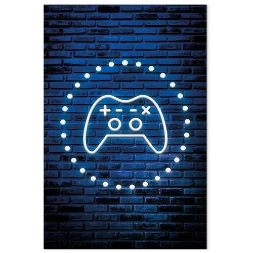  Slika - Neon Gamepad 60x90 Premium Print Slike