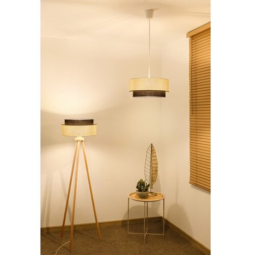  Brilagi - LED luster na kablu BOHO STYLE 1xE27/15W/230V prečnik 40 cm krem/braon Slike