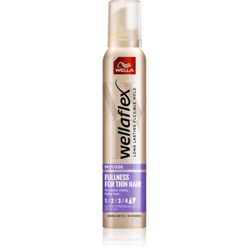 Wella Wellaflex Fullness For Thin Hair pjena za kosu s dodatno pojačanim učvr&amp;scaron;ćivanjem za nježnu kosu 200 ml Slike