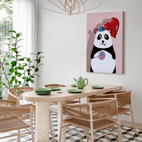  Slika - Panda with a Balloon (1 Part) Vertical 60x90 Standard Slike