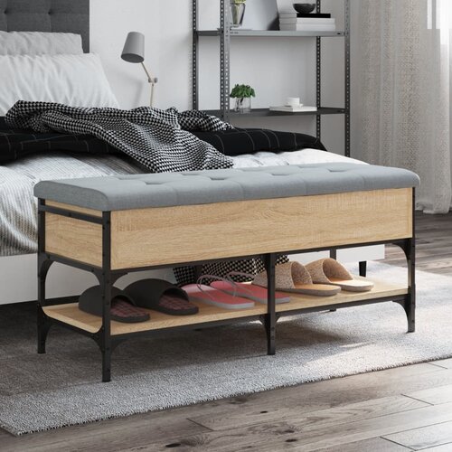 vidaXL Klupa za cipele boja hrasta 102x42x45 cm konstruirano drvo Cijene