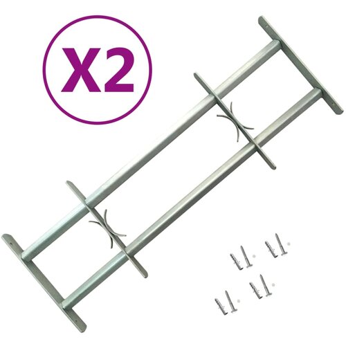 vidaXL Nastavljive okenske rešetke 2 kosa 700-1050 mm Cene