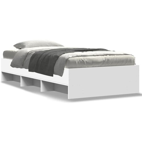 VidaXL Okvir za krevet bijeli 75x190 cm konstruirano drvo Slike
