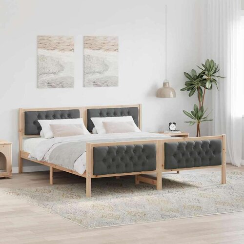 Okvir za krevet Tamno siva 160 x 200 cm tkanina Cene