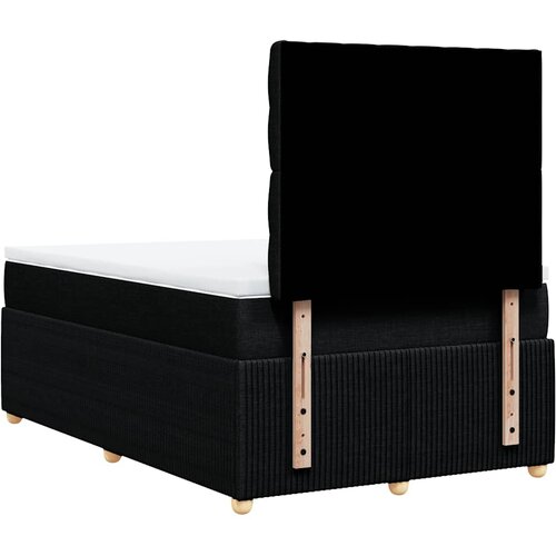  Krevet box spring s madracem crni 120 x 190 cm od tkanine Slike