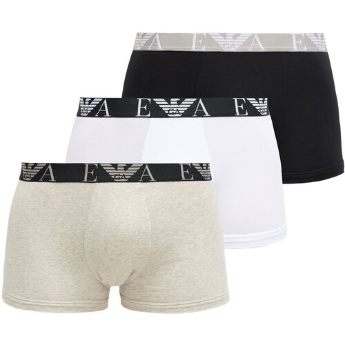 Emporio Armani Bokserice bež melange / crna / bijela Cene