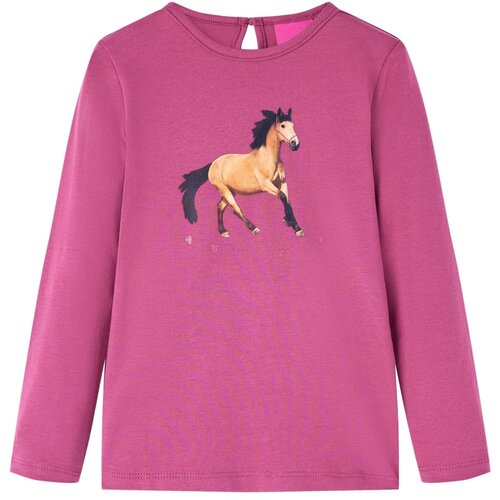  Dječja majica dugih rukava boja maline 104 Slike