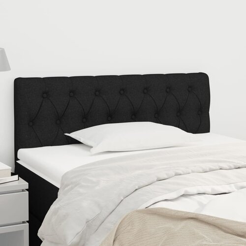 VidaXL Uzglavlje crni 100x7x78/88 cm od tkanine Slike