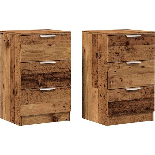 Maison Chic Dvo delni komplet Nočne omarice - Nočne mize starinski les 40x36x65 cm inženirski les, (21687268) Cene