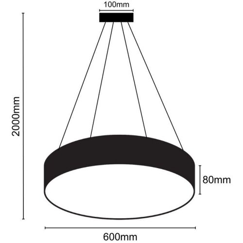  LED luster na sajli LED/35W/230V 4000K prečnik 60 cm Slike
