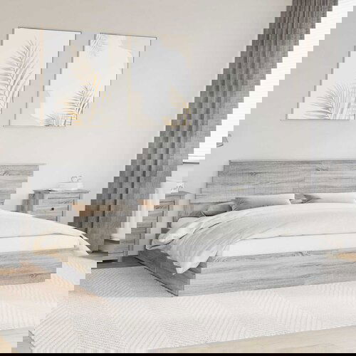 vidaXL Krevetna konstrukcija s ladicama Siva Sonoma 180 x 200 cm Cene