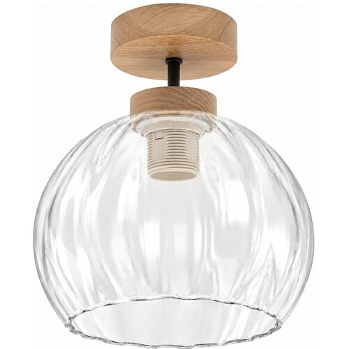 Brilagi LED nadgradni luster RETRO GLASS 1xE27/60W/230V prečnik 25 cm hrast/proziran Slike