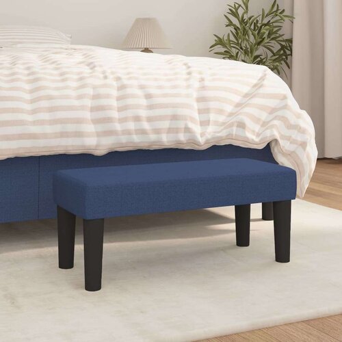 Klupa plava 70 x 30 x 30 cm od tkanine Slike