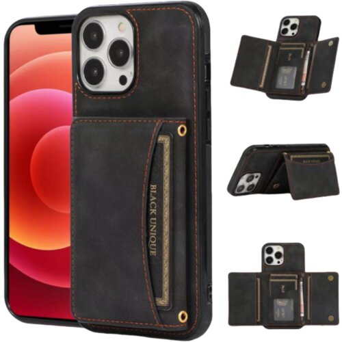 INF Luksuzna torbica iz PU usnja za iPhone serije 15, držalo za kartice, zložljivo stojalo iPhone 15 Plus, (21373421) Cene