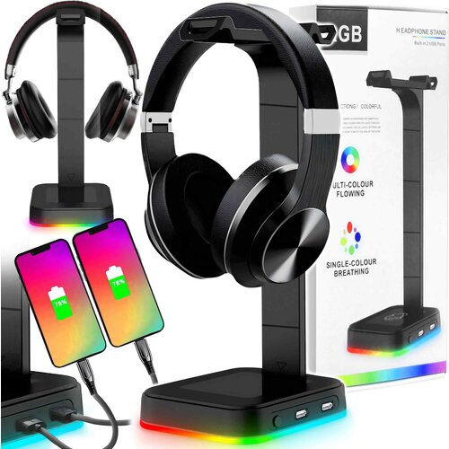 LED RGB stojalo za igralne slušalke 2x USB 2.0 Cene