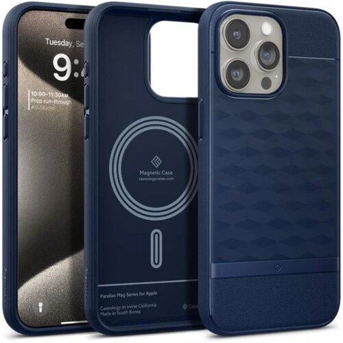 Caseology PARALLAX MAG MAGSAFE maska za IPHONE 15 PRO MAX MIDNIGHT BLUE Slike