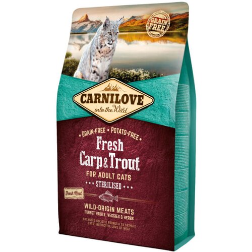 Carnilove cat fresh adult sterilised - krap &amp;amp; postrv 2 kg Slike