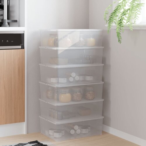 The Living Store Plastične škatle za shranjevanje 6 kosov 10 L zložljive - Plastična Škatla Za Shranjevanje, (21486642) Cene