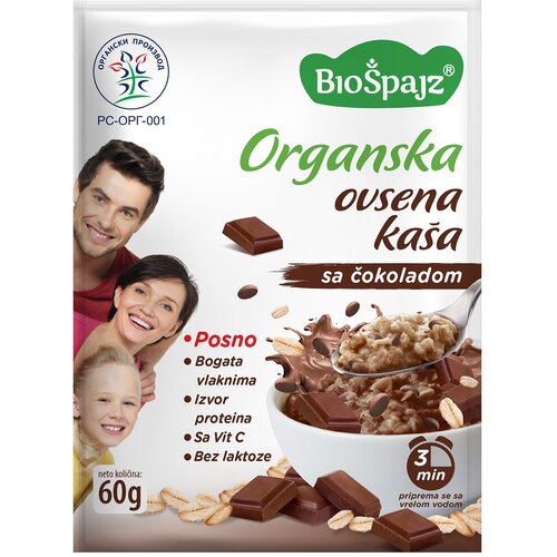 Bio Špajz ovsena kaša čokolada 60g Cene