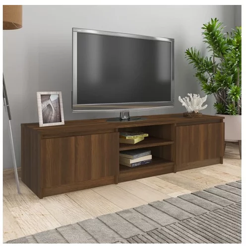  TV omarica rjavi hrast 140x40x35,5 cm konstruiran les