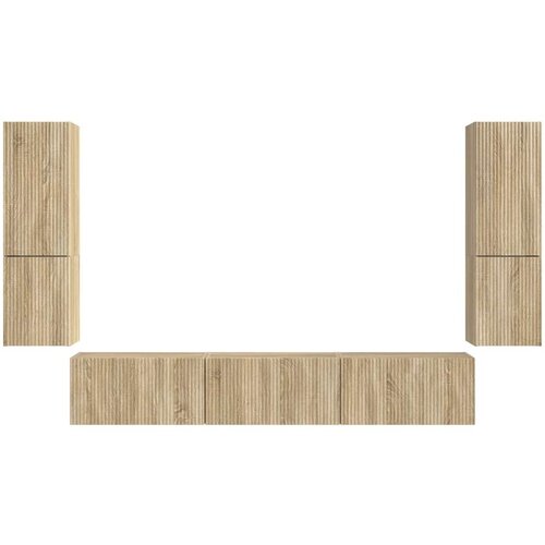  Komplet TV omaric 4 pcs Sonoma hrast Konstruiran les - - Rjava - 61.16 - 30 x 31 x 60 cm - 2025-vidaXL-Uvoz_2 Slike